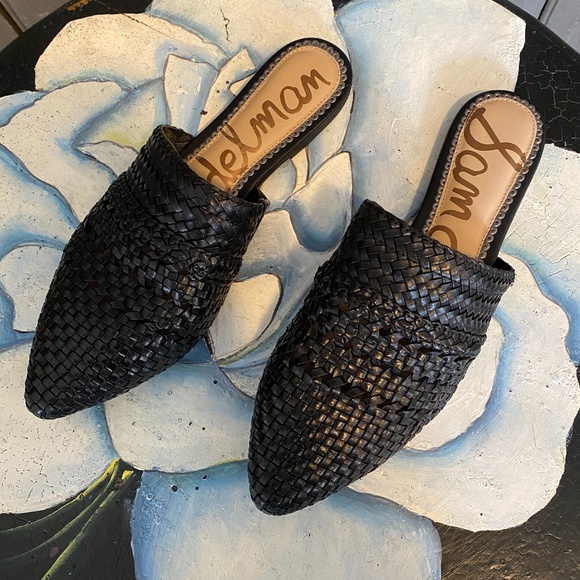 Sam Edelman Natalya Almond Toe Mule Black 8/9 - Picture 1 of 8